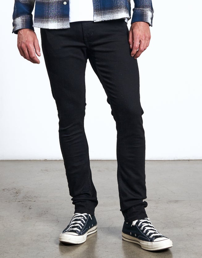 Absent Skinny Hallensteins NZ in | Solid Black Jeans