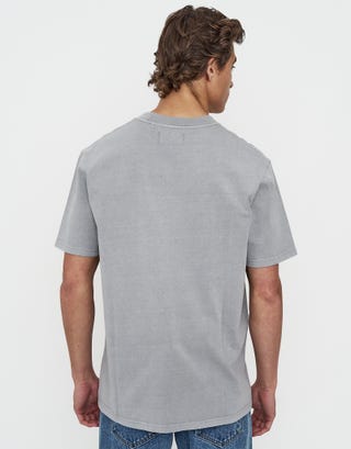 Heavyweight Regular Fit T Shirt in Grey Mist Back