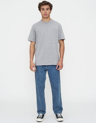 Heavyweight Regular Fit T Shirt in Grey Mist Full