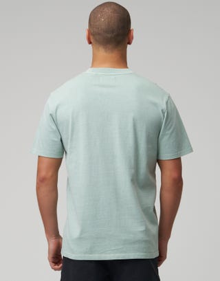 Heavyweight Regular Fit T Shirt in Pistachio Green Back