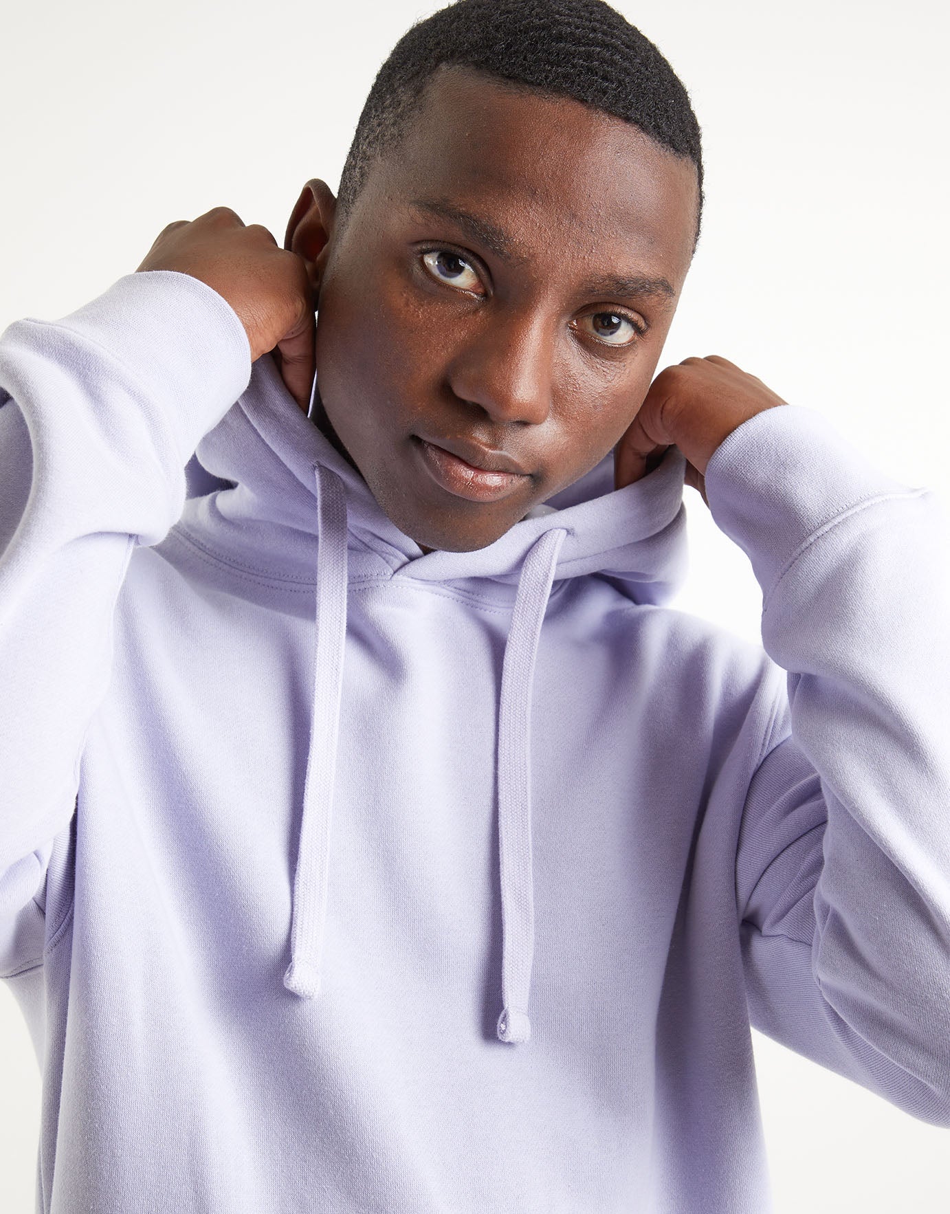 Plain Basic Organic Hoodie in Purple 
