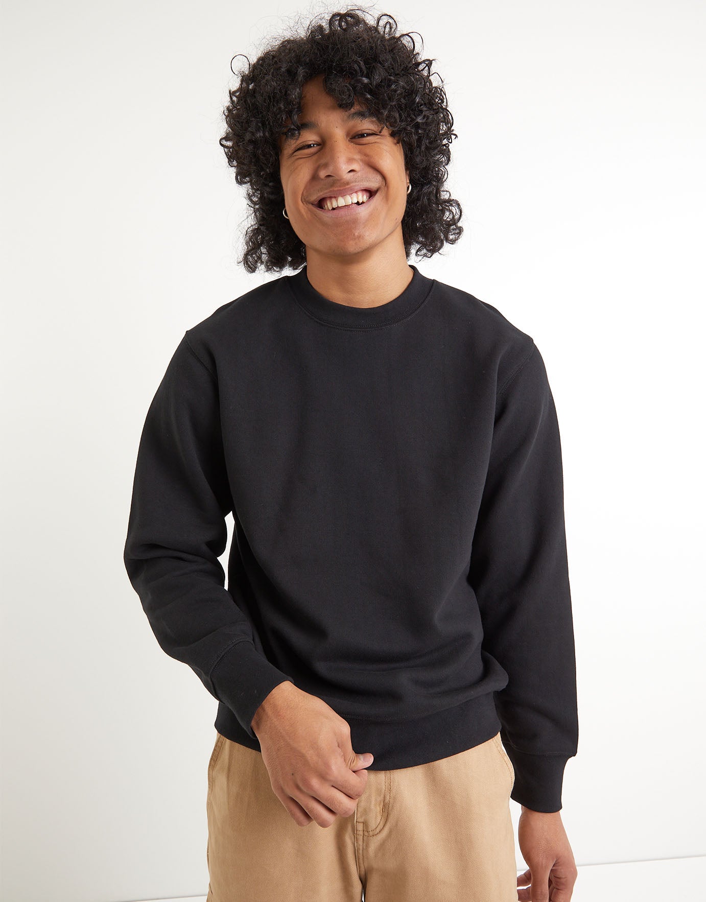 Organic Oversized Crew Sweatshirt in 