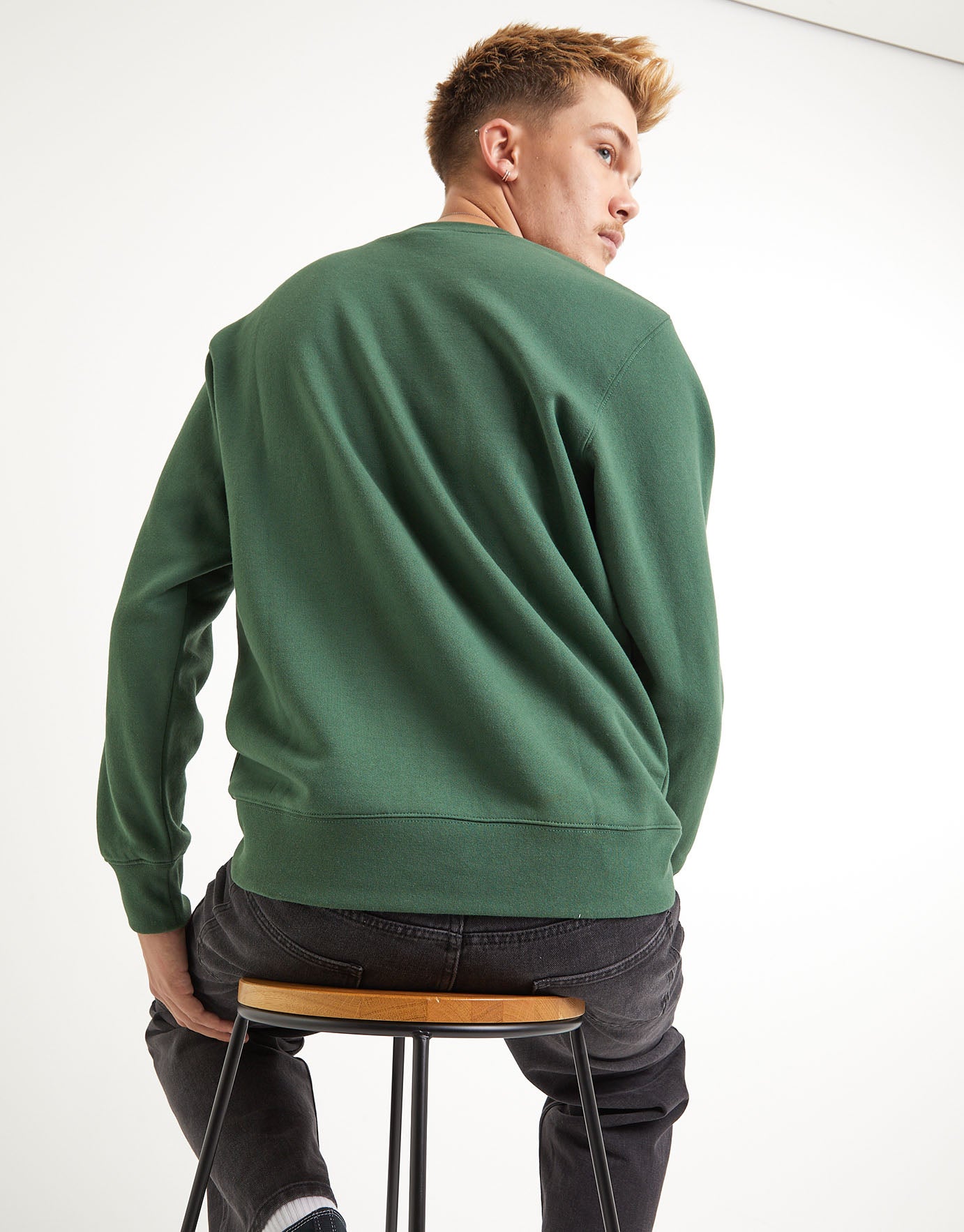 Organic Oversized Crew Sweatshirt in 
