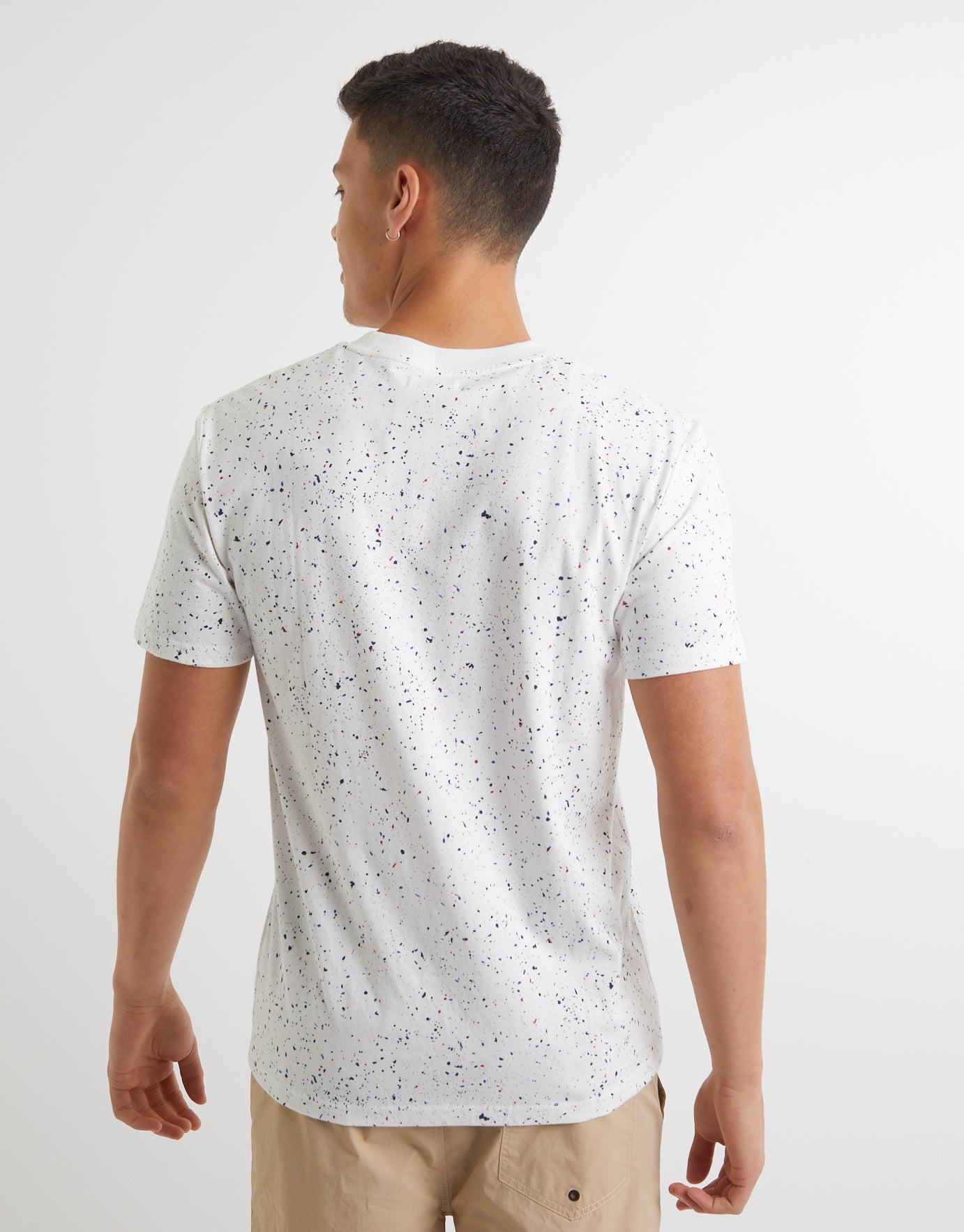 Paint Splatter T Shirt In White | Hallensteins Nz