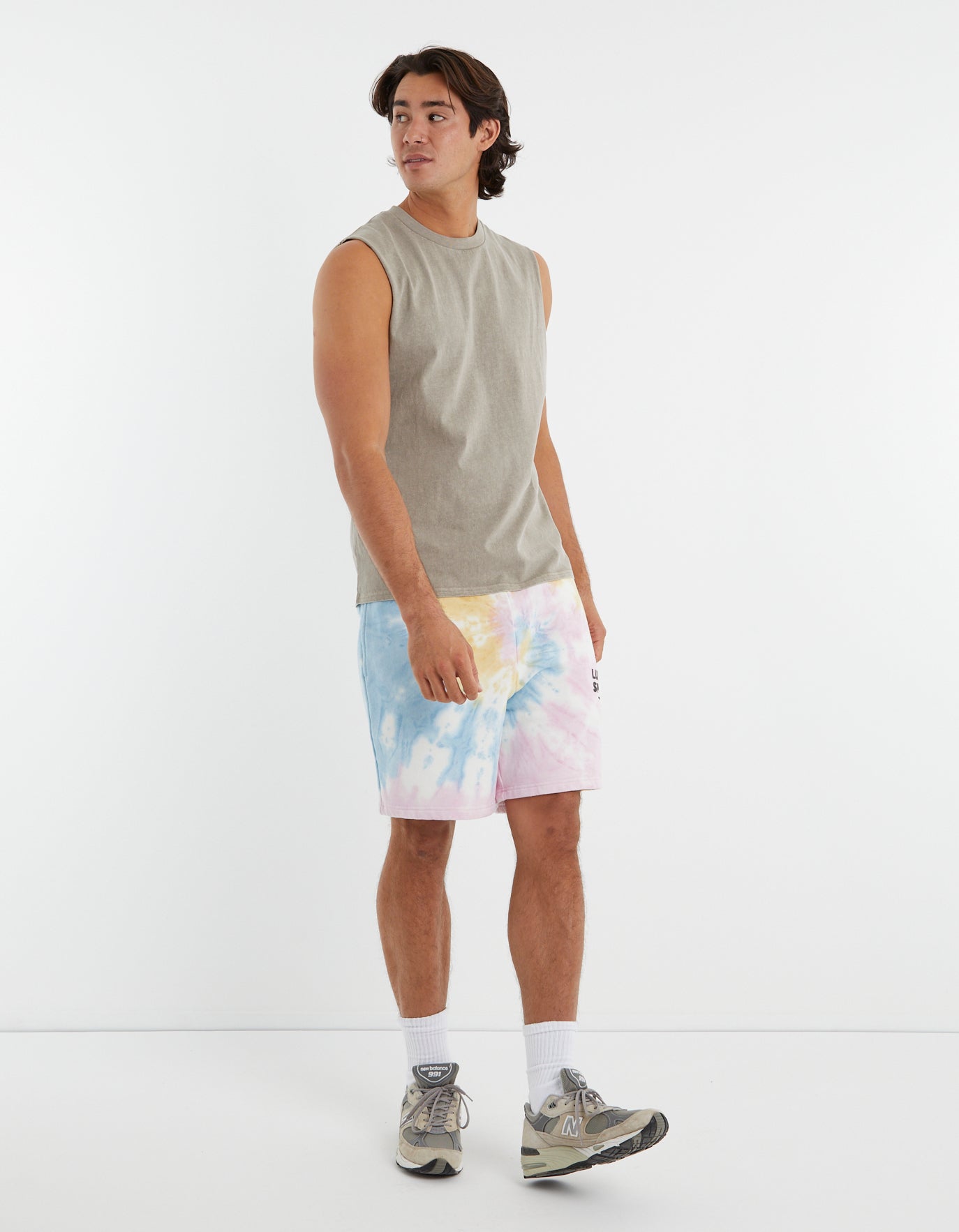Heavyweight Muscle Tank in Dark Ecru | Hallensteins NZ