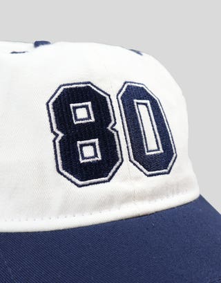 80 Embroidered Cap in White Detail