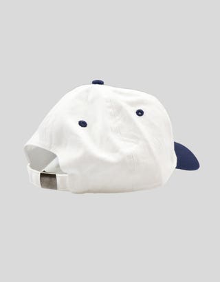 80 Embroidered Cap in White Full