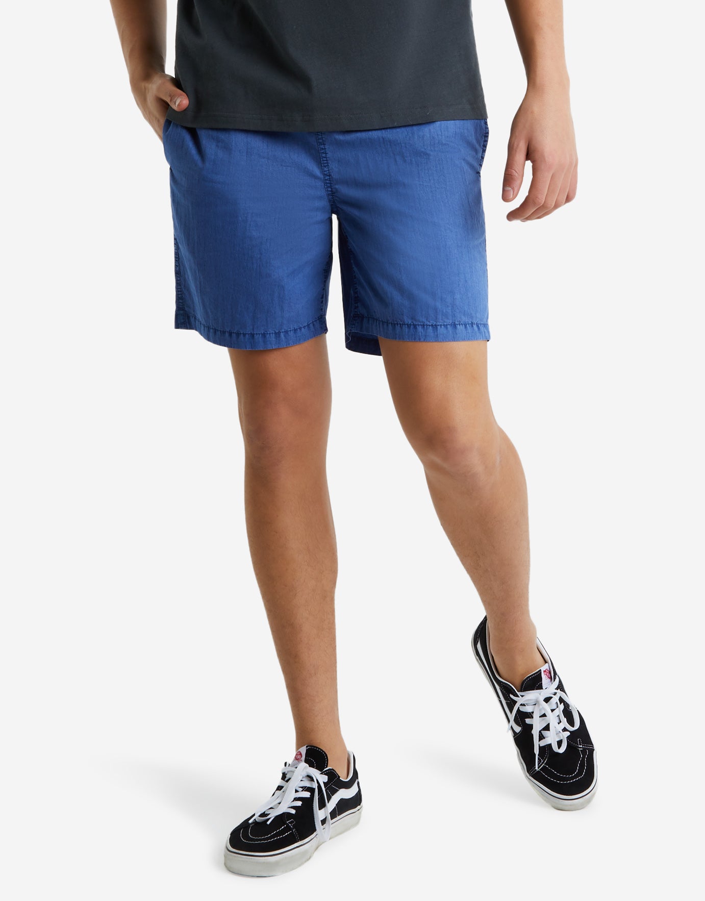 Acid Wash Swim Shorts in Blue 