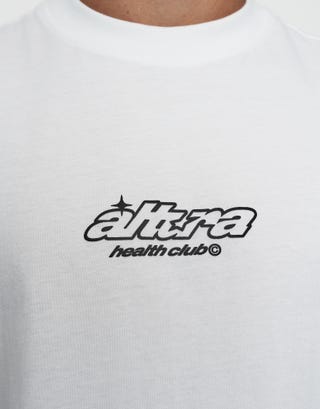 Altura Health Club Cropped Muscle Singlet in Blanc Detail