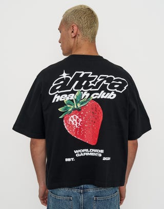 Altura Health Cropped Fit T Shirt in Black Front