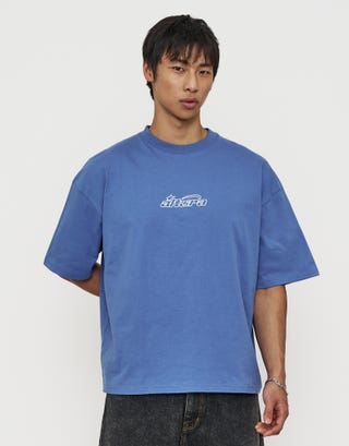 Altura Box Fit T Shirt in Palace Blue Back