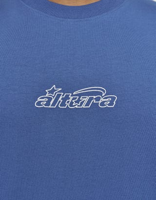 Altura Box Fit T Shirt in Palace Blue Detail