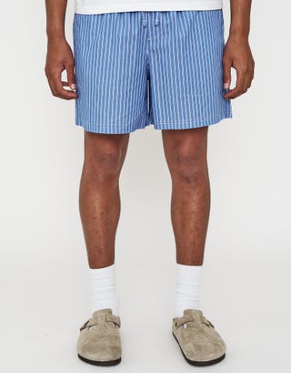 Amalfi Elastic Waist Shorts in Blue Front
