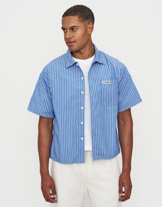Amalfi Striped Shirt in Blue Front