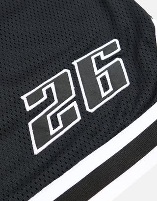 Archival Basketball Shorts in Black Detail