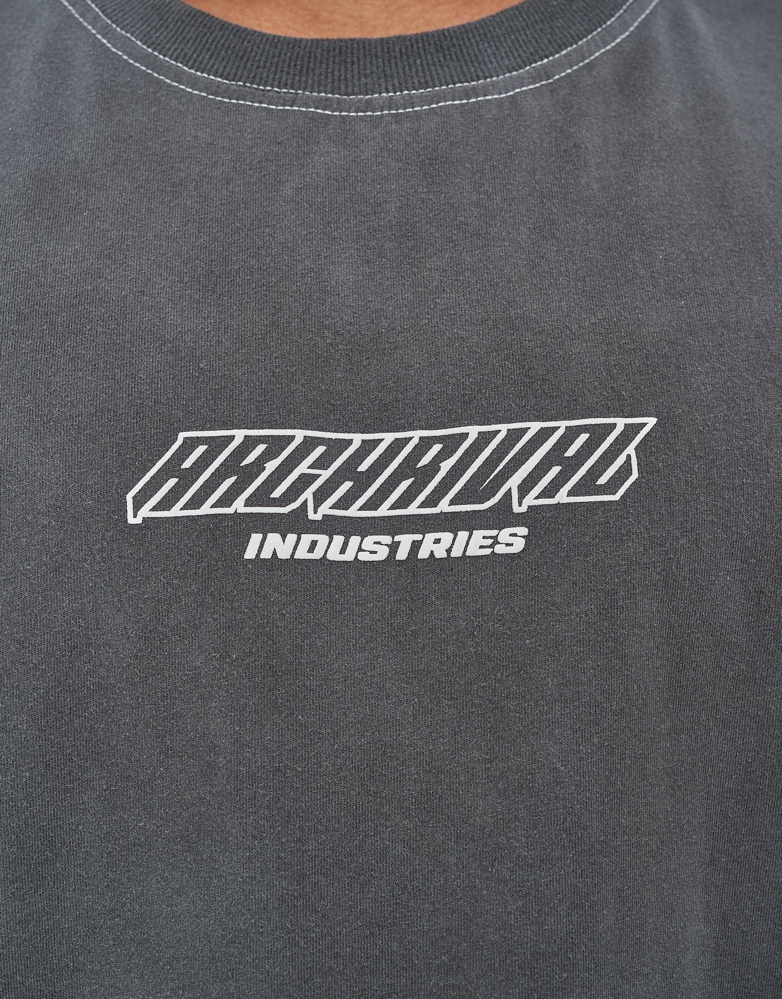 Archrival Cropped Relaxed Fit T Shirt in Pewter Grey | Hallensteins AU