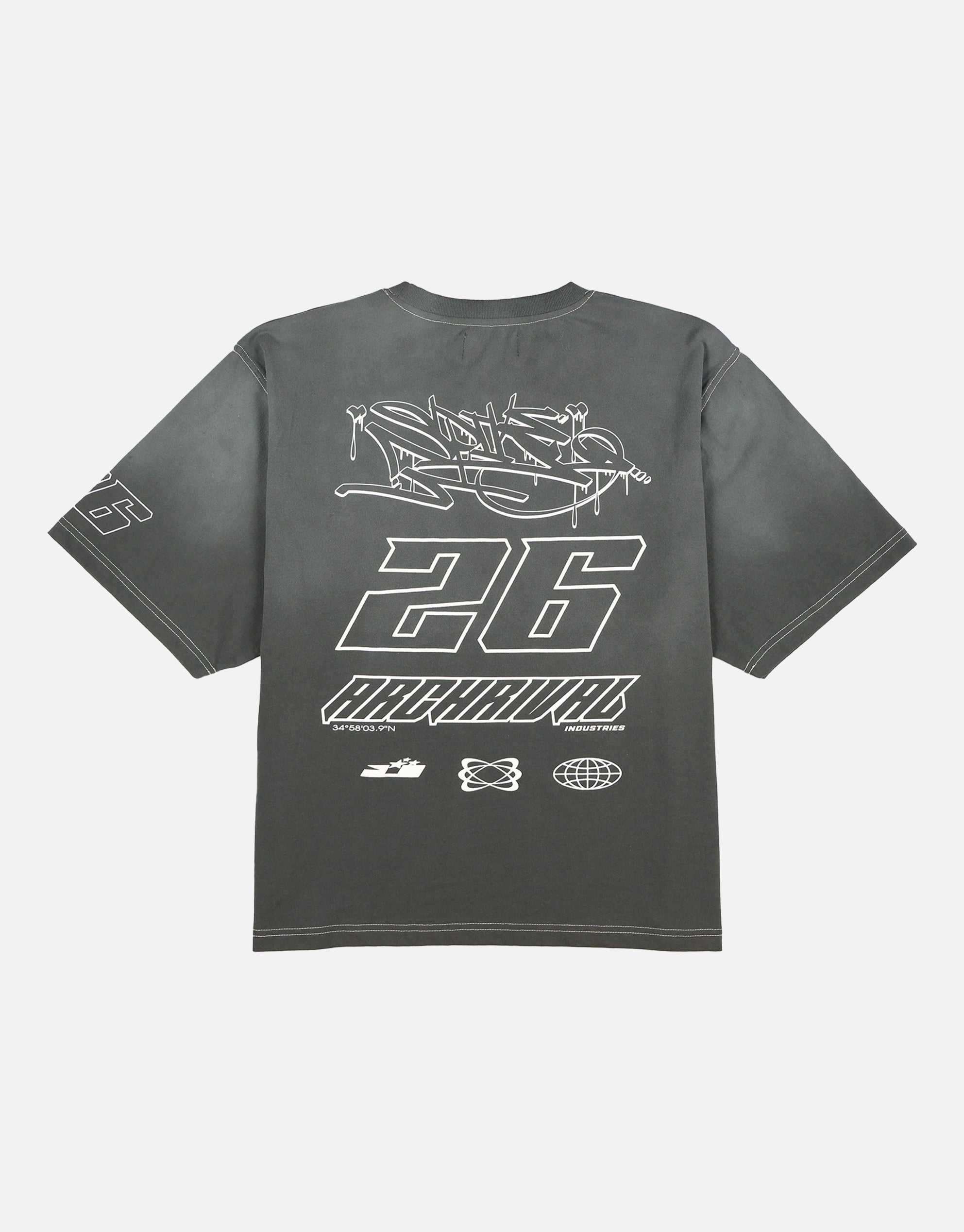 Archrival Cropped Relaxed Fit T Shirt in Pewter Grey | Hallensteins NZ