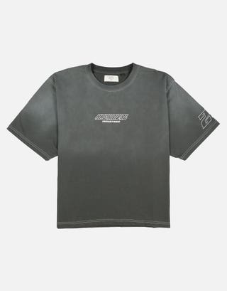 Archrival Cropped Relaxed Fit T Shirt in Pewter Grey Full