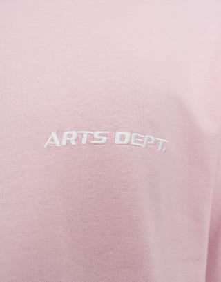 Arts Dept. Relaxed Fit T Shirt in Pink Mist Detail