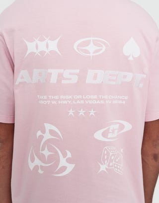Arts Dept. Relaxed Fit T Shirt in Pink Mist Detail2