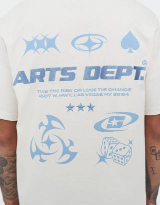 Arts Dept. Relaxed Fit T Shirt in Snow Detail2