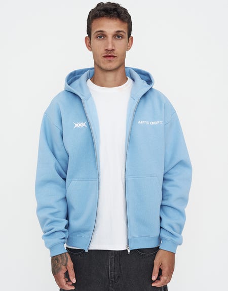 Zip Hoodie Baby Blue Hoodie Oversized Petite Oversized Zip Through