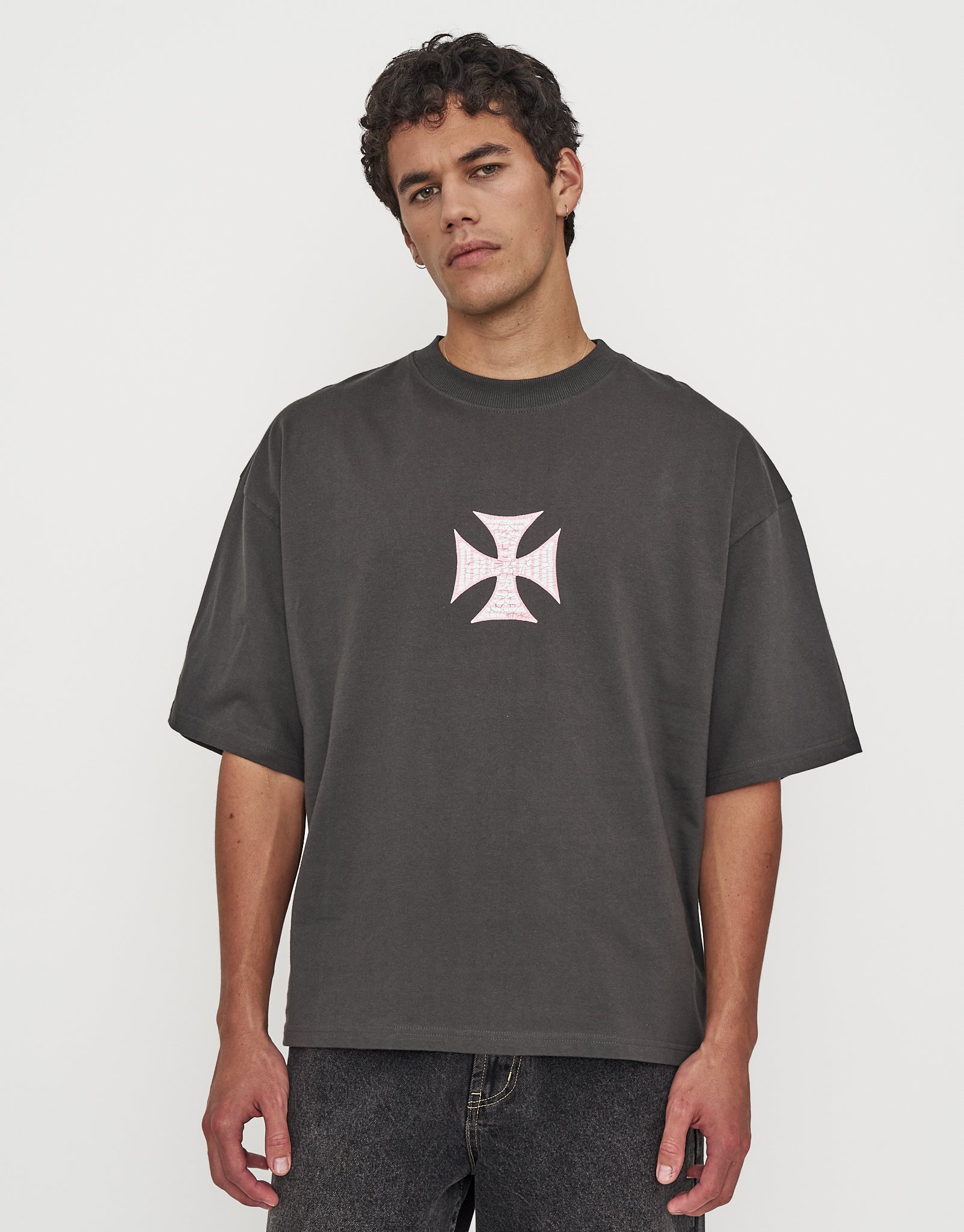 Astral Galeria Box Fit T Shirt in Pewter Grey | Hallensteins NZ