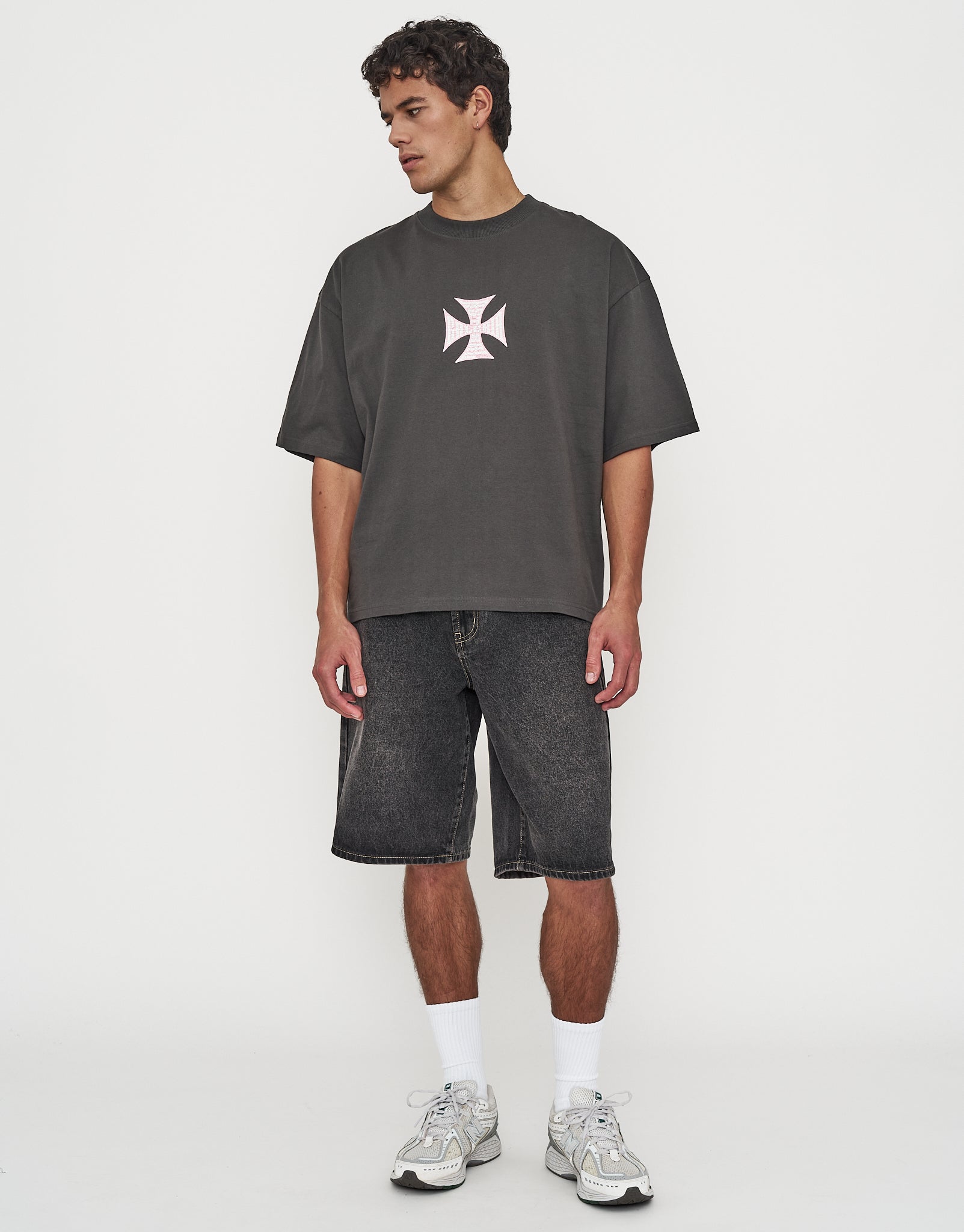 Astral Galeria Box Fit T Shirt in Pewter Grey | Hallensteins NZ