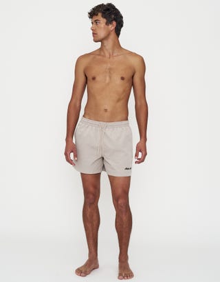 Athletic Department Swim Shorts in Tan Full