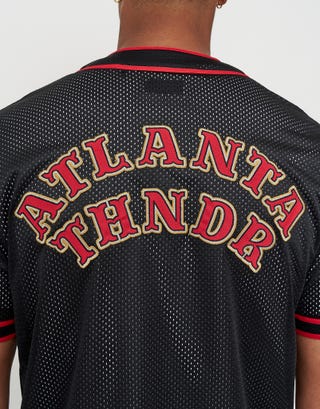 Atlanta Baseball Short Sleeve Shirt in Black Detail