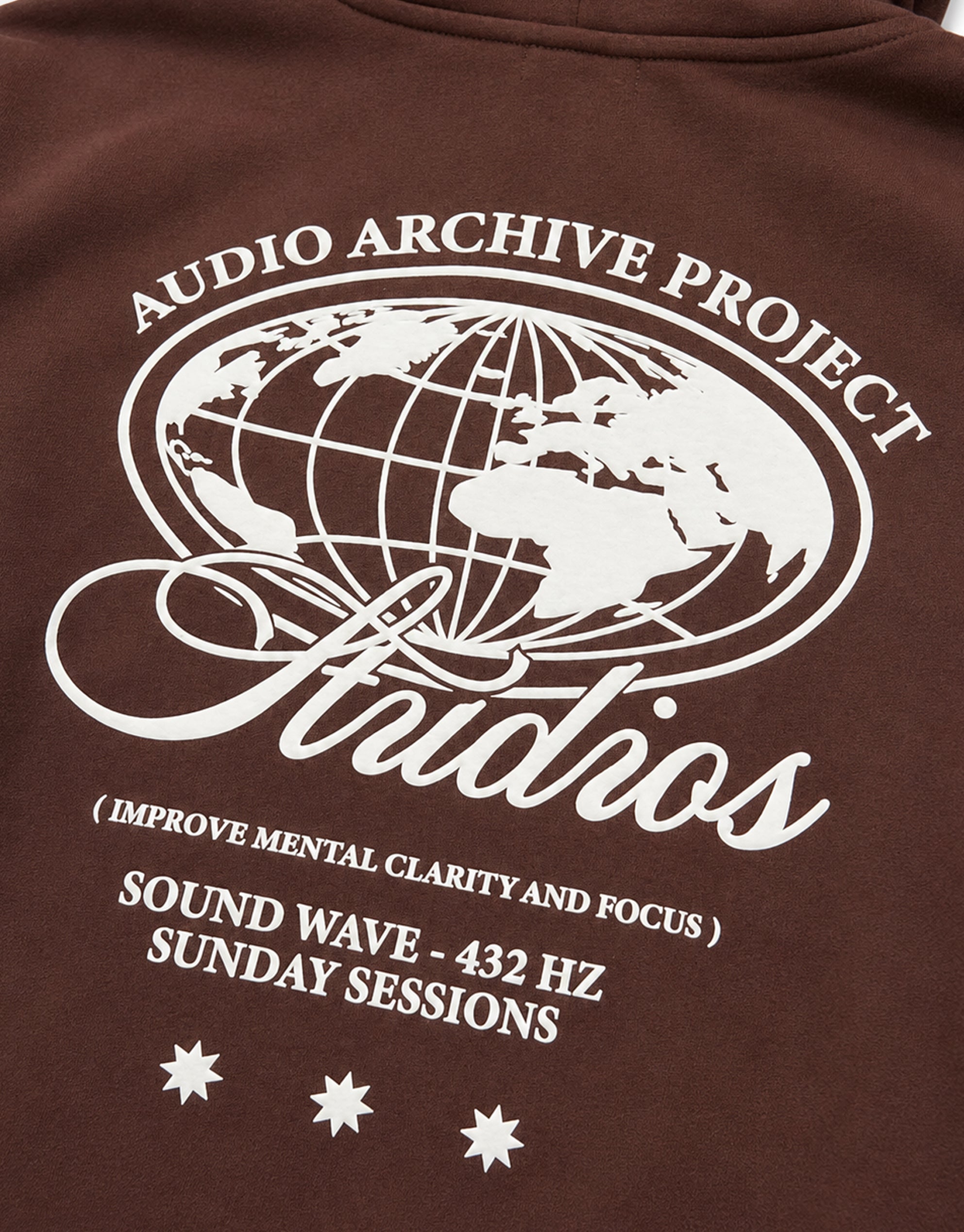 Audio Archive Hoodie in Bitter Brown | Hallensteins NZ