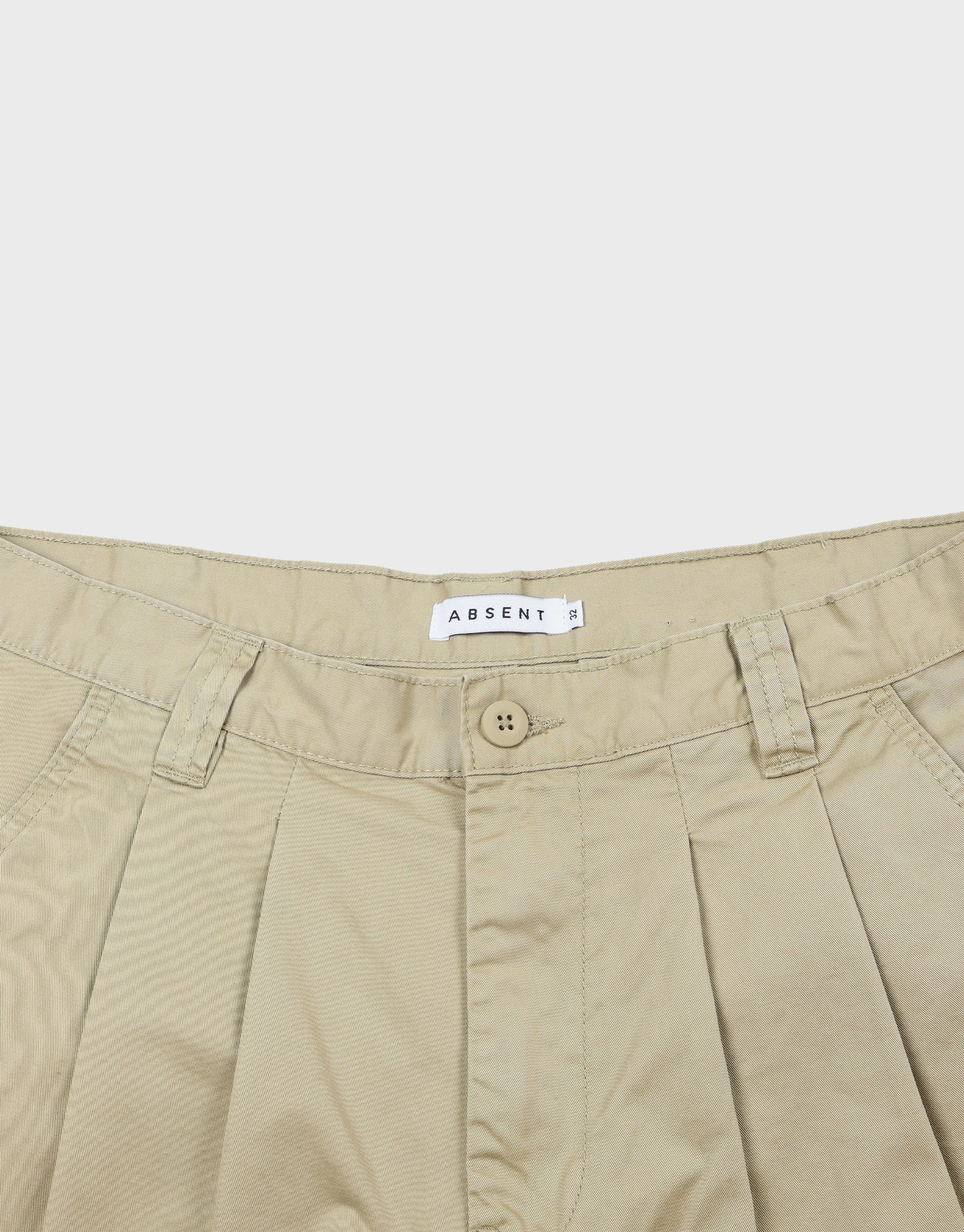 Baggy Double Pleated Pants in Tan | Hallensteins AU