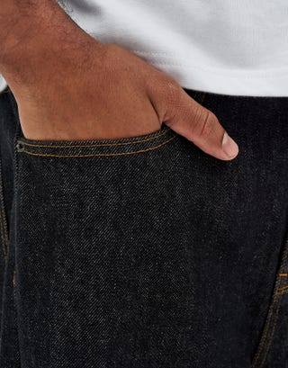 Baggy Fit Jeans in Dark Raw Detail3