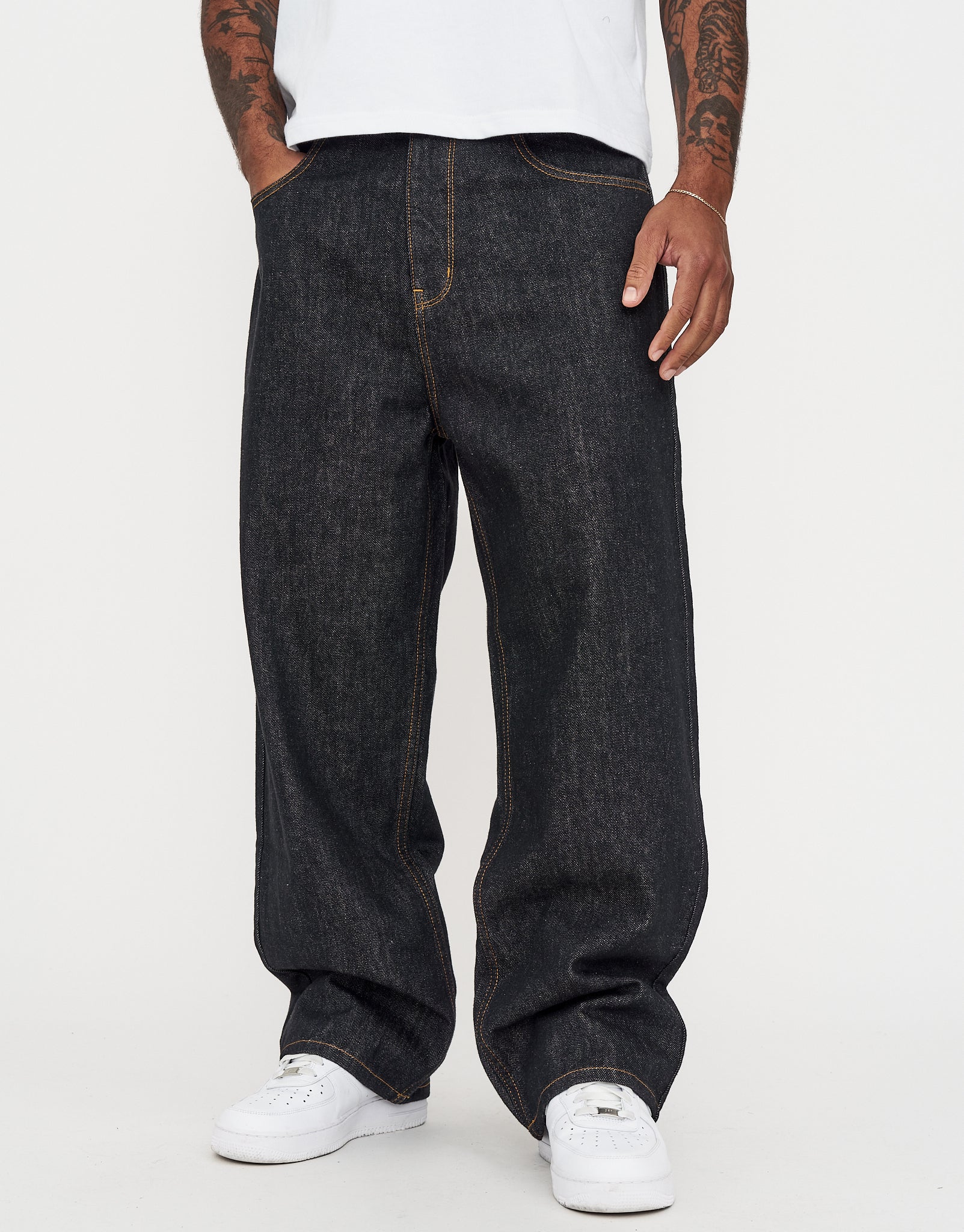 Baggy Fit Jeans in Dark Raw | Hallensteins NZ