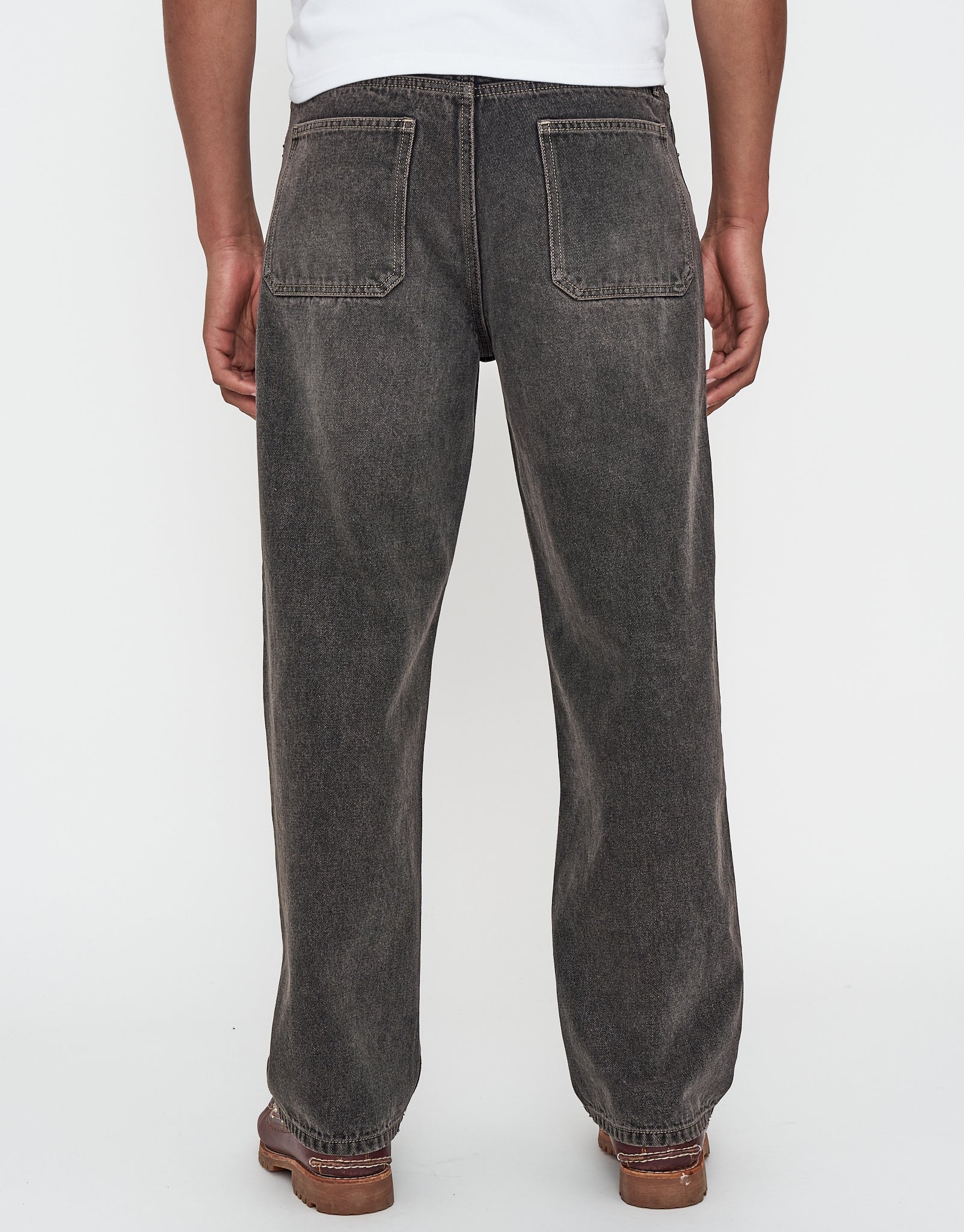 Baggy Fit Jeans in Stone Black | Hallensteins NZ