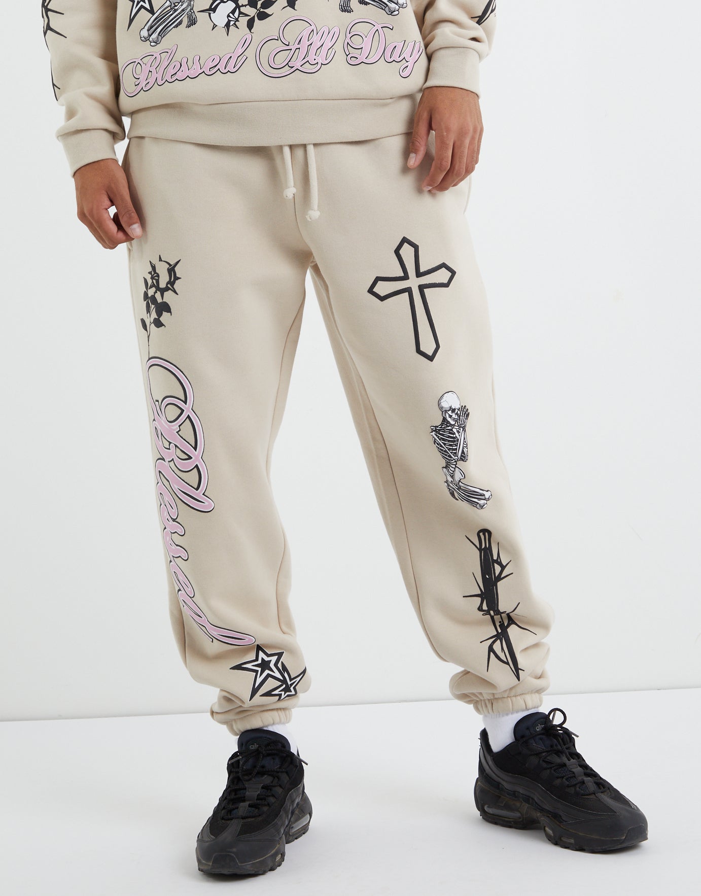 periode Kategori nedbryder Blessed Baggy Track Pants in Off White | Hallensteins NZ