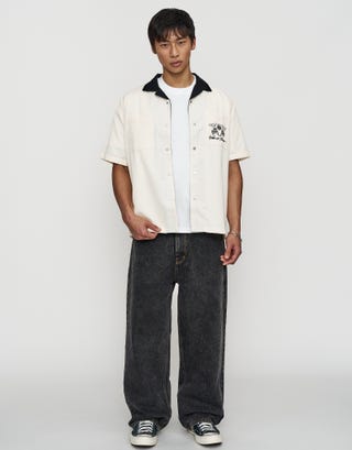 Bordeaux Resort Short Sleeve Shirt in Cloud Full