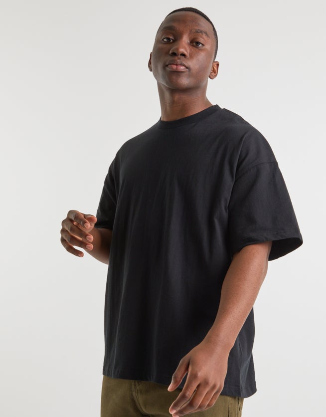 Box Fit Plain T Shirt in Black | Hallensteins AU