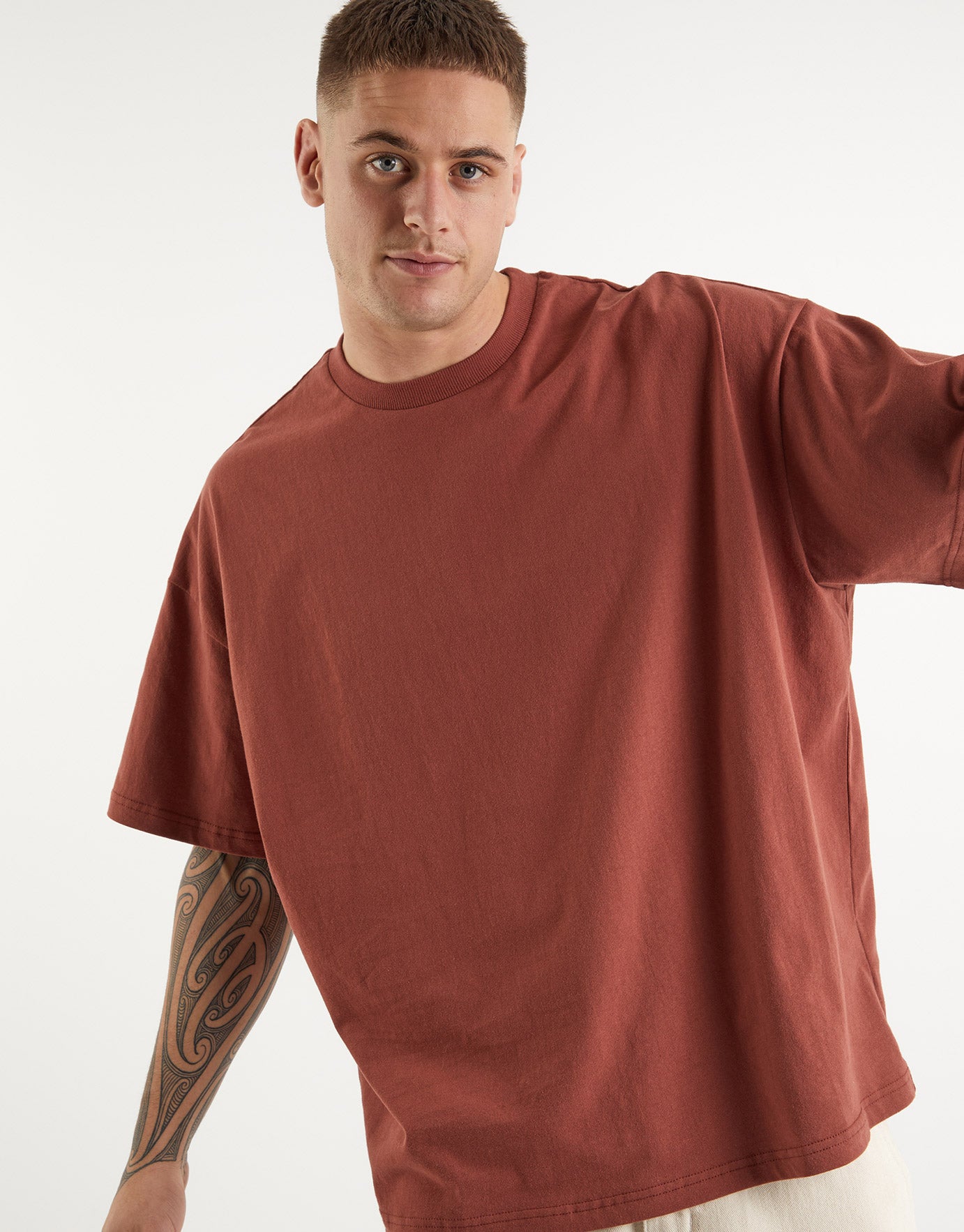 Box Fit Plain T Shirt in Black 