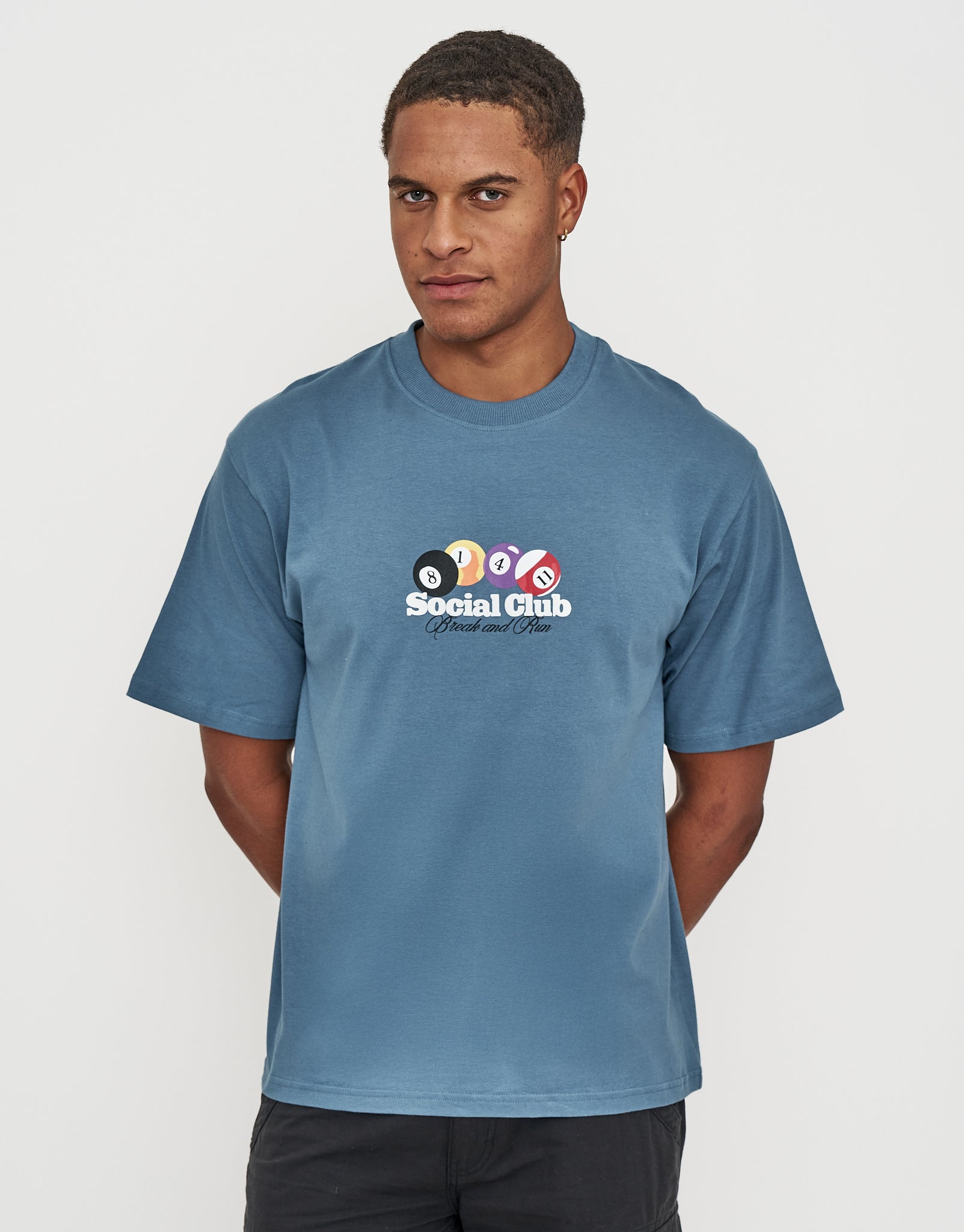 Break It Relaxed Fit T Shirt in Orion Blue | Hallensteins AU