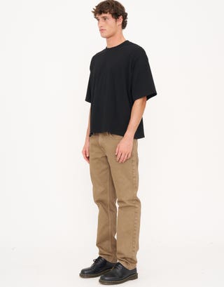 Five Pocket Straight Fit Pants in Tan Detail2