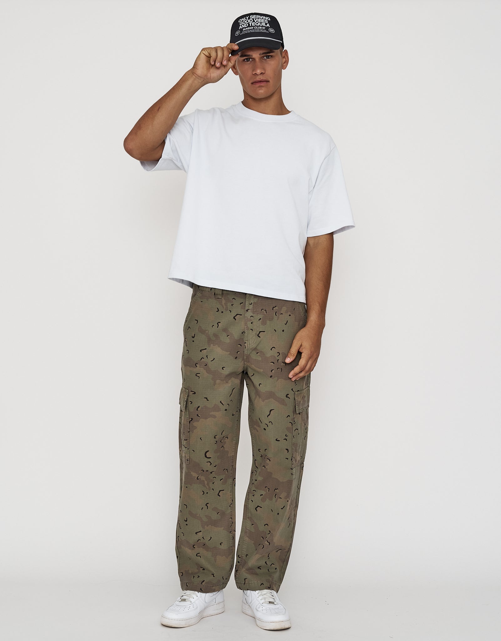 Baggy Fit Camo Ripstop Cargo Pant in Camo | Hallensteins AU