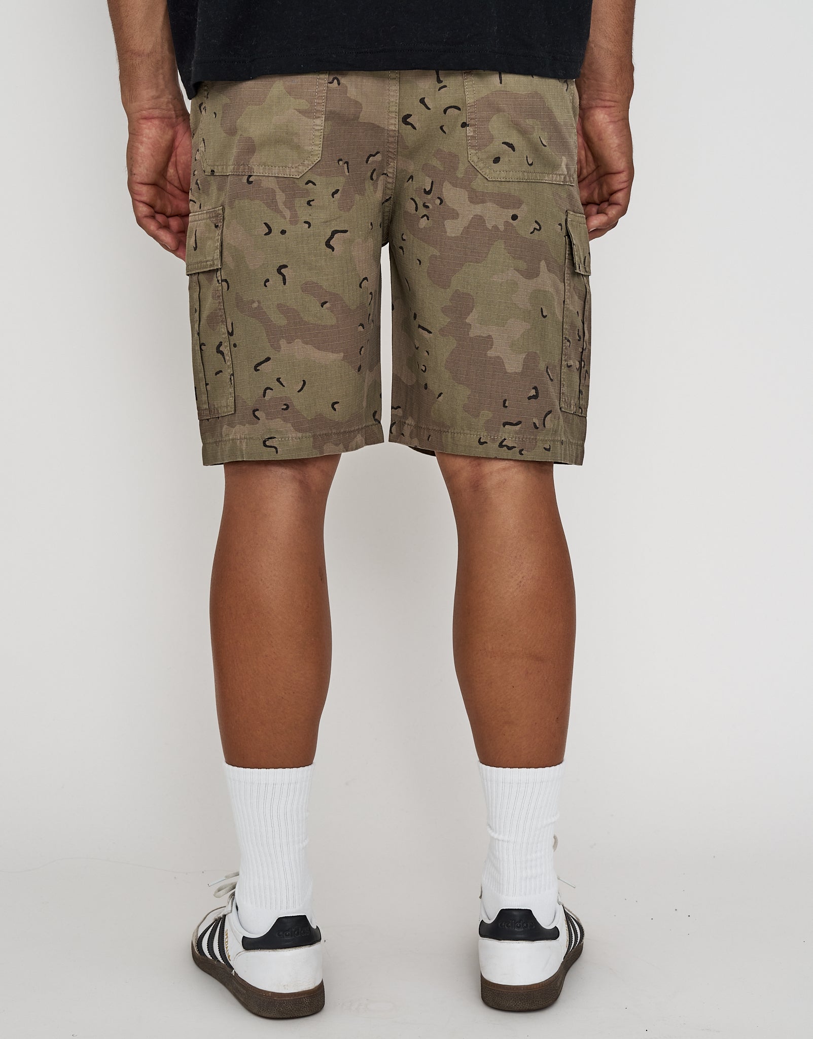 Baggy Fit Camo Ripstop Cargo Short in Camo | Hallensteins NZ
