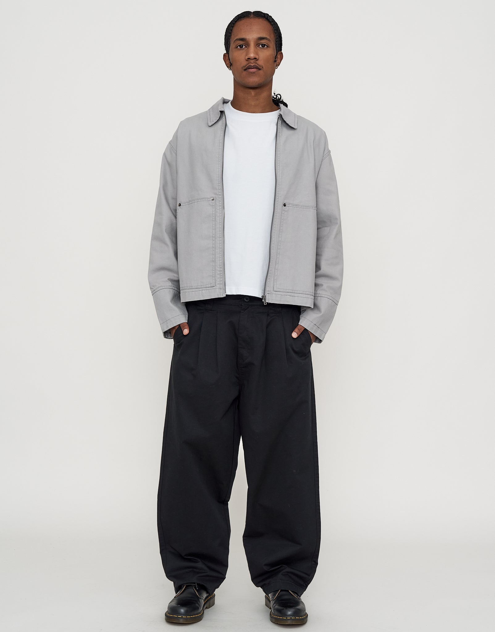 ジャケット・アウター WIND AND SEA WASH CANVAS JACKET GRAY Canvas Work Jacket in Grey | Hallensteins NZ