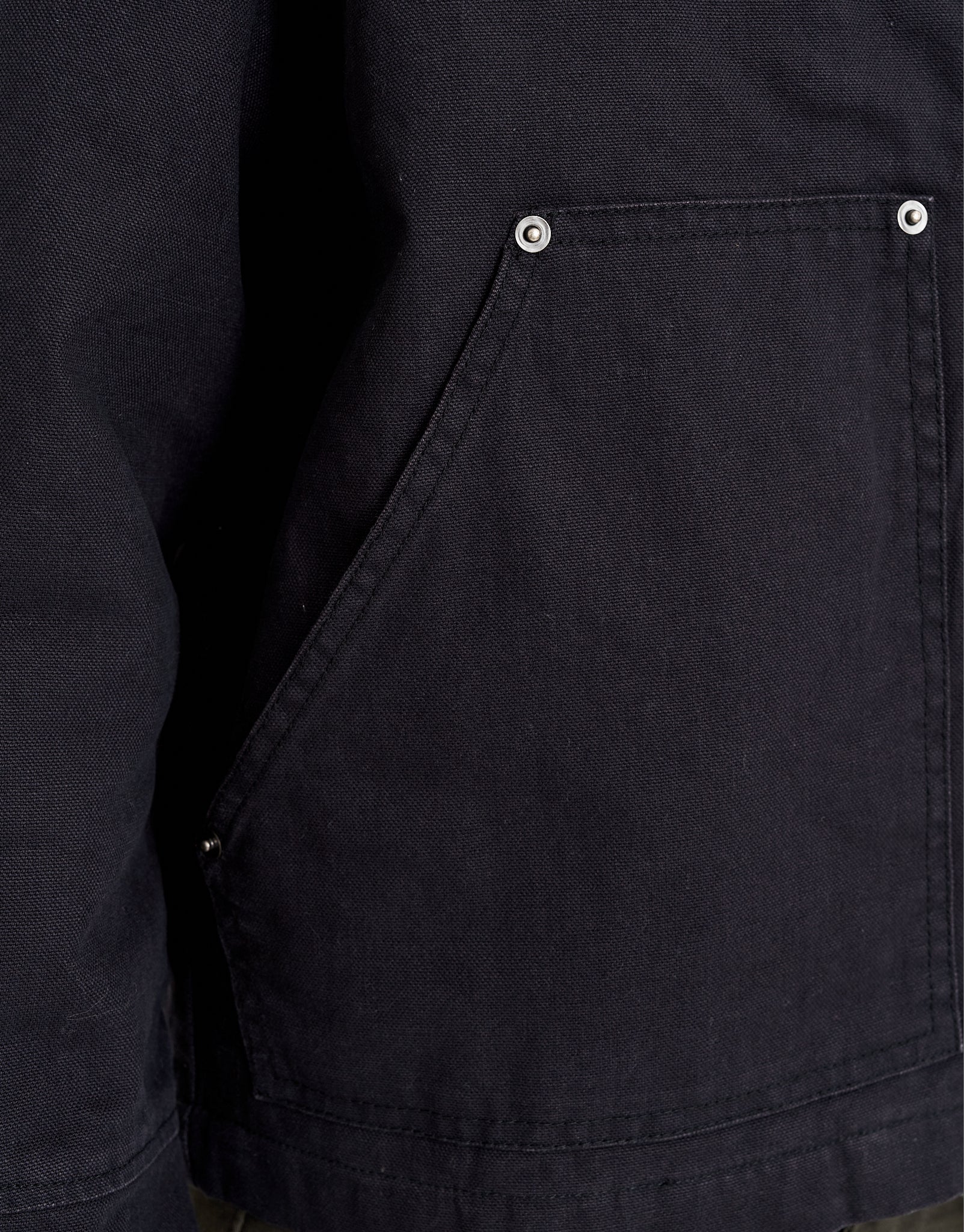 Canvas Work Jacket in Washed Black | Hallensteins NZ