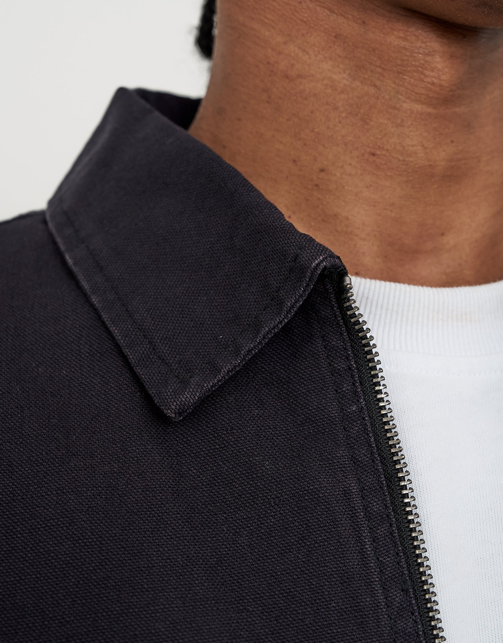 Canvas Work Jacket in Washed Black | Hallensteins NZ
