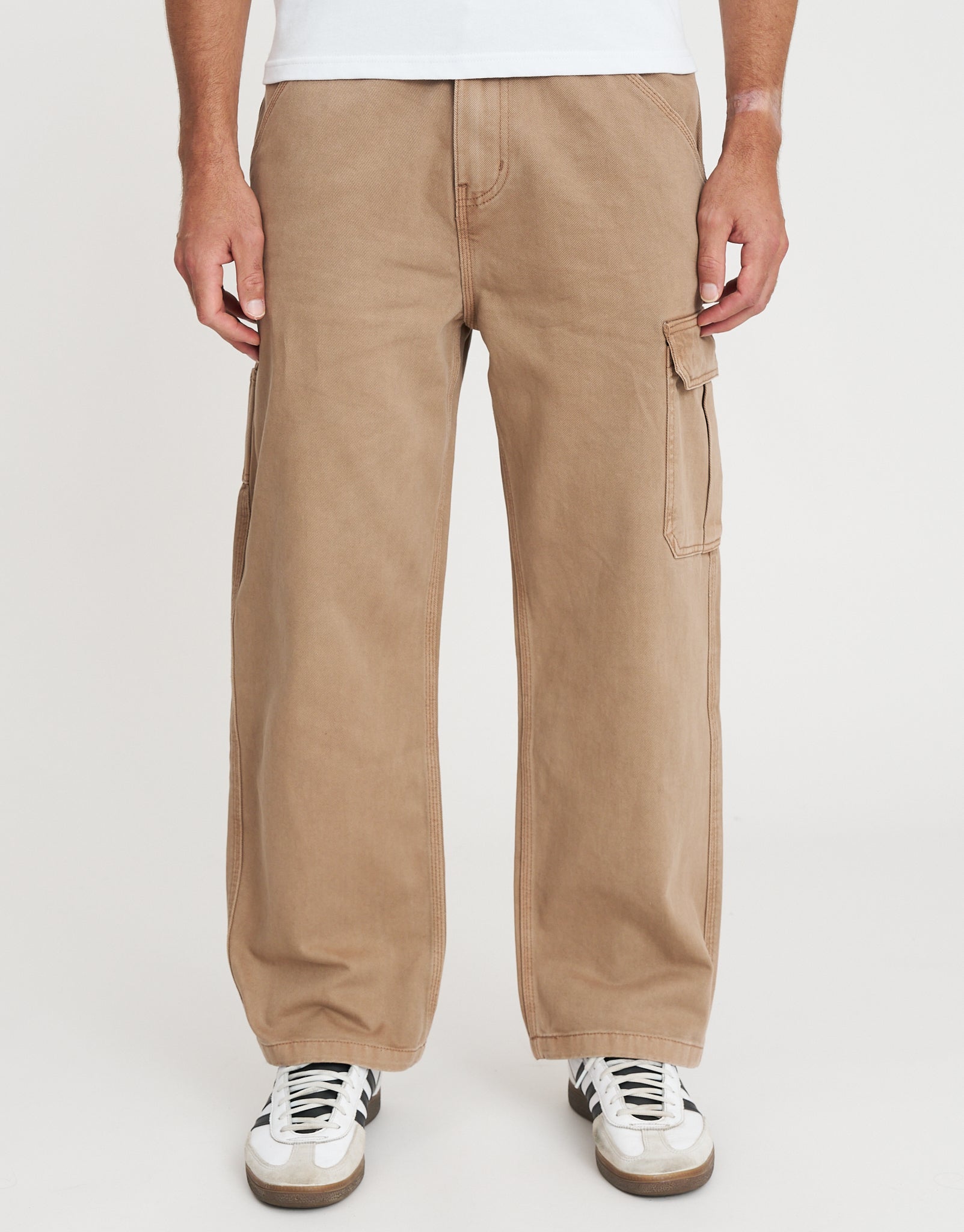 パンツ goar stapped baggy oil pants Carpenter Cargo Baggy Fit Pants in Brown | Hallensteins AU