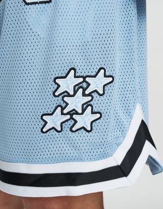 Chicago Basketball Short in Light Blue Detail2