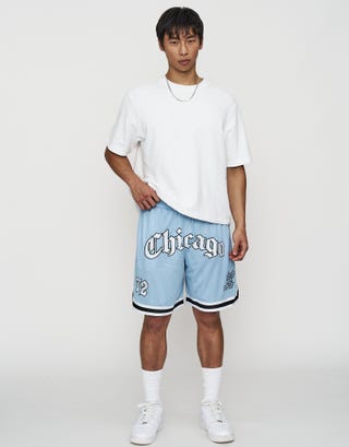 Chicago Basketball Short in Light Blue Full