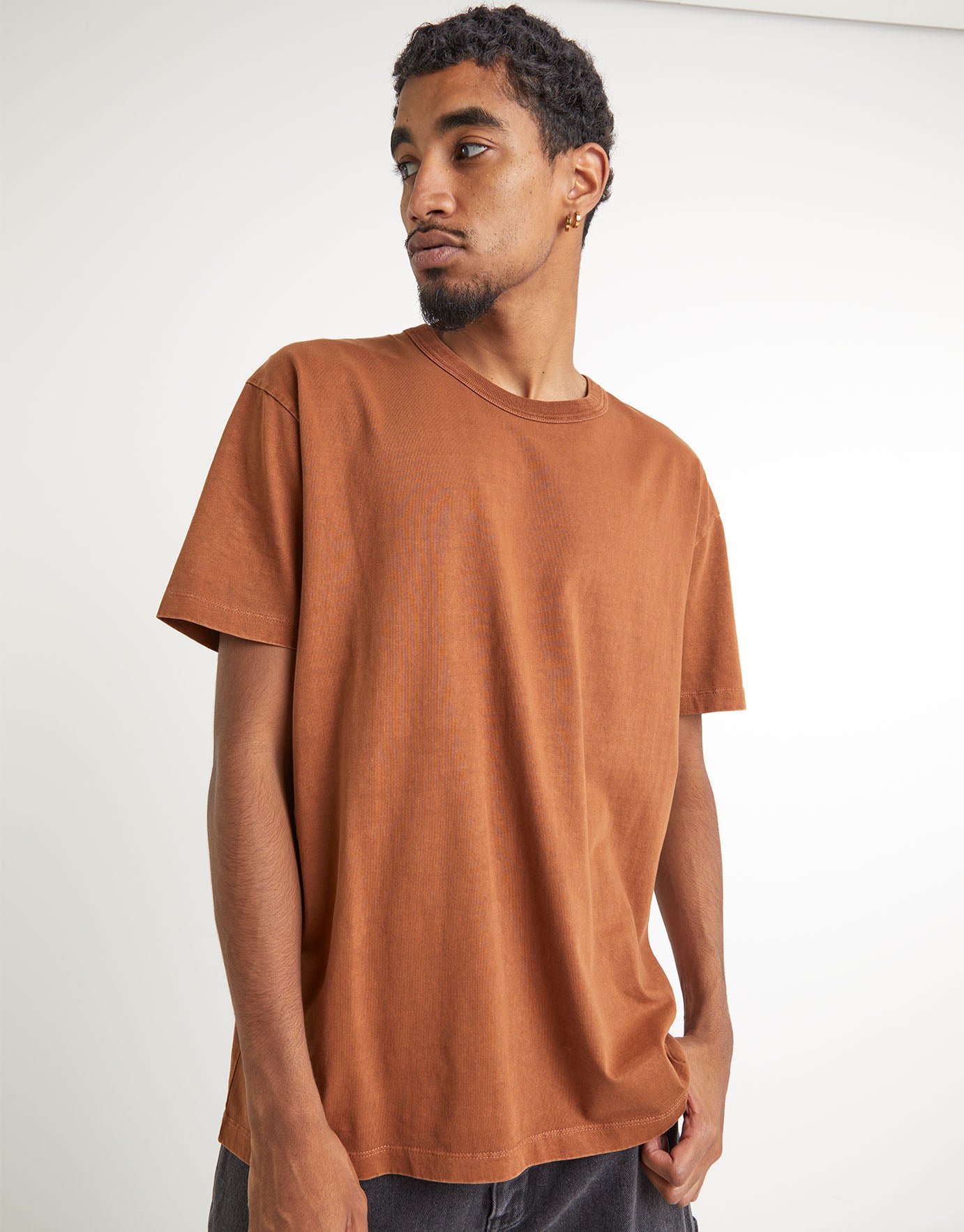 Classic Short Sleeve T Shirt in Brown 